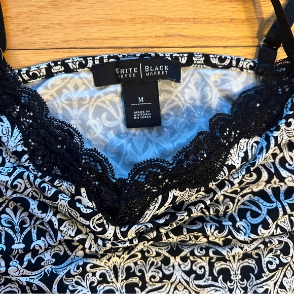 White House Black Market Black and White Castlecore Camisole - Picture 3 of 5